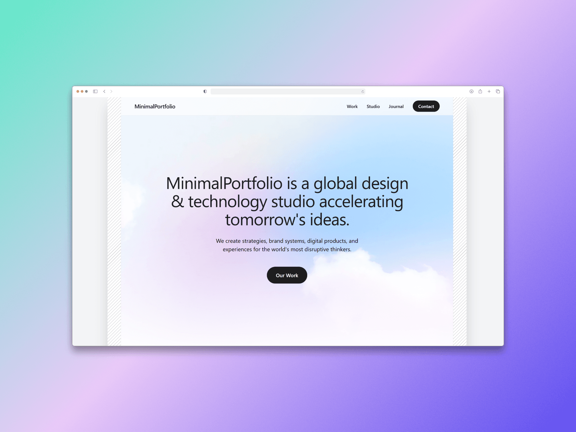 Minimal Portfolio UI