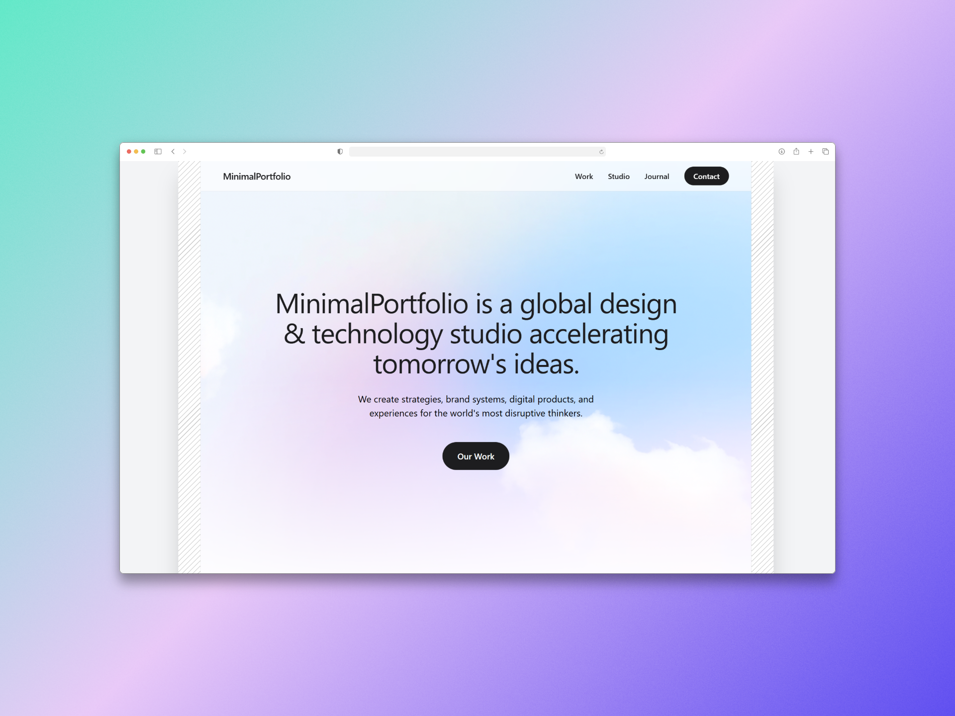 Minimal Portfolio UI